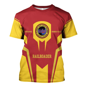 Railspirit Personalized Florida East Coast Railway T-Shirt Custom Year Railroader Shirt Gift Idea For Train Lover