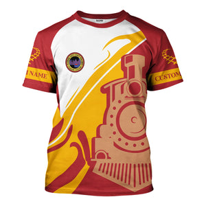 Railspirit Personalized Florida East Coast Railway T-Shirt Flame-Inspired Style Shirt Gift Idea For Train Lovers