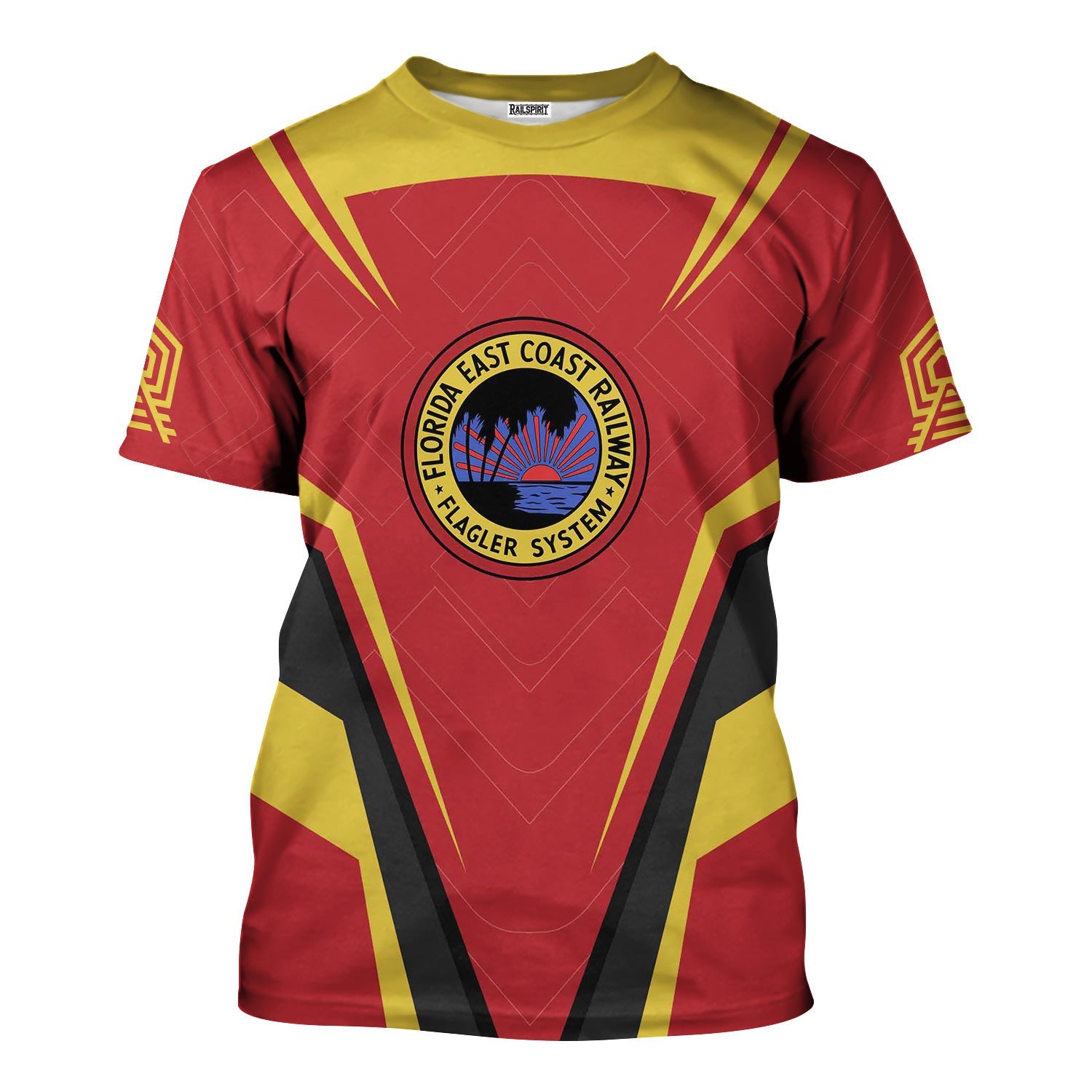 Railspirit Personalized Florida East Coast Railway T-Shirt Railway Inspired Apparel Train Shirt for Train Lovers