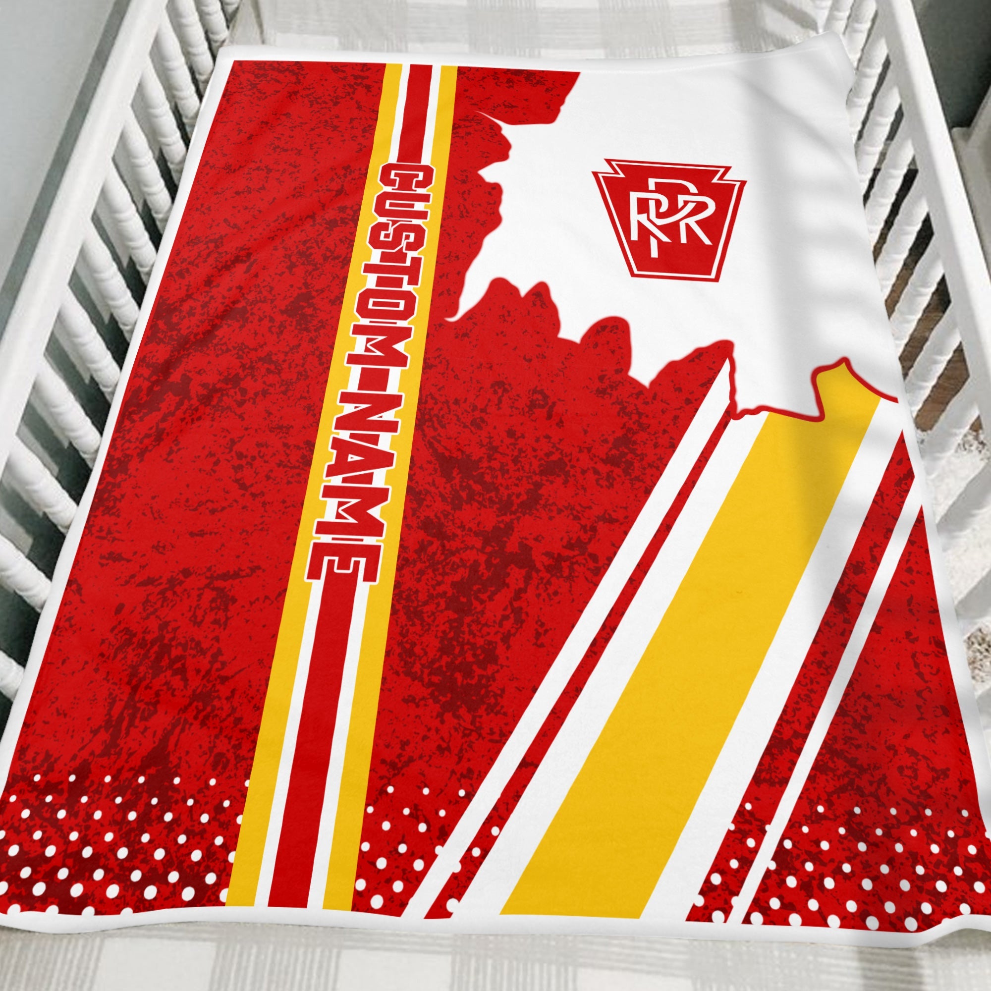 Railspirit Personalized Pennsylvania Railroad Blanket Vintage All Over Printed Blanket