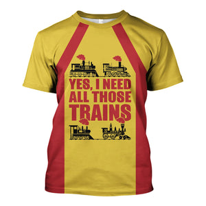 Railspirit Custom Name Florida East Coast Railway T Shirt Yes I Need All Those Train Printed Shirt