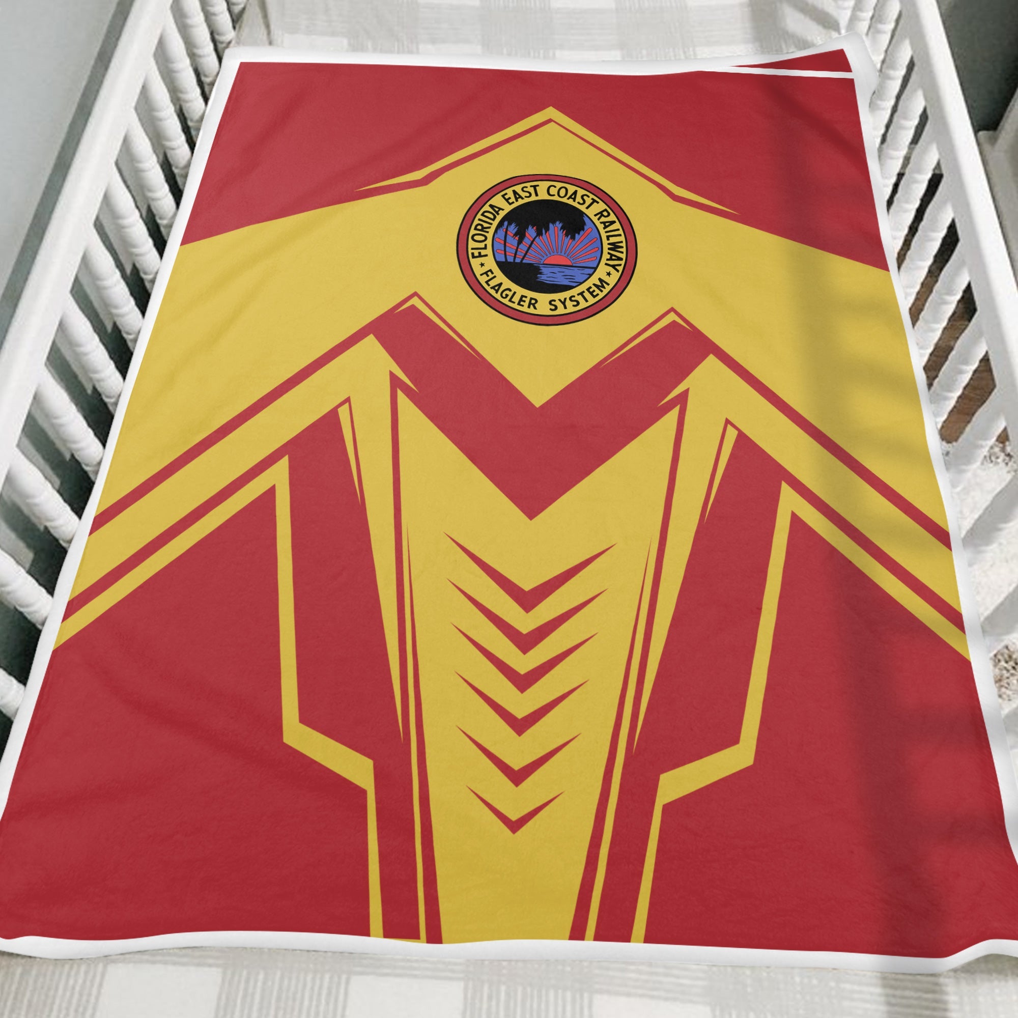 Railspirit Florida East Coast Railway Blanket Railway Trainspotter Style Blanket Gift Idea For Foamers