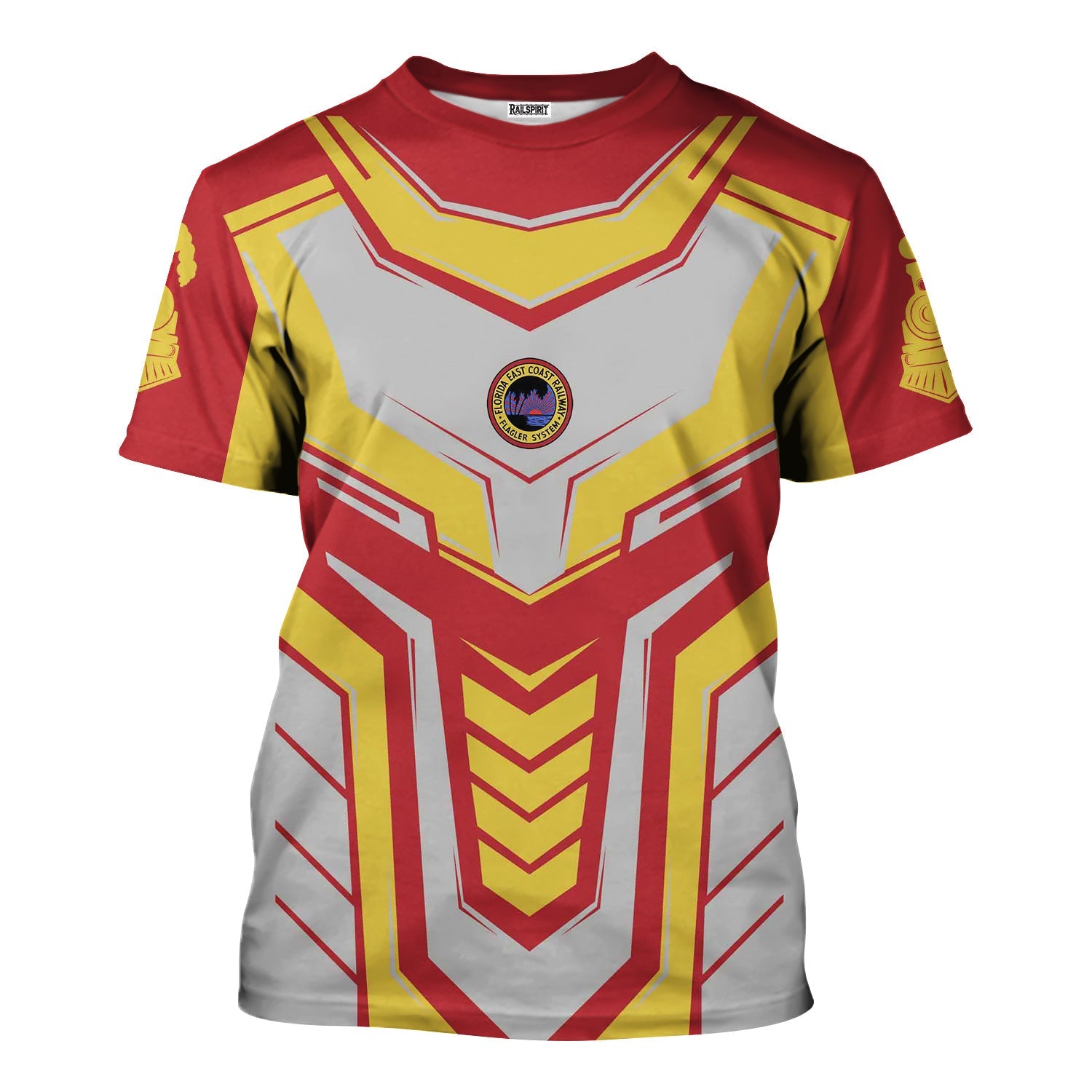 Railspirit Personalized Florida East Coast Railway T-Shirt Armor-Inspired Design Train Shirt All Over Print