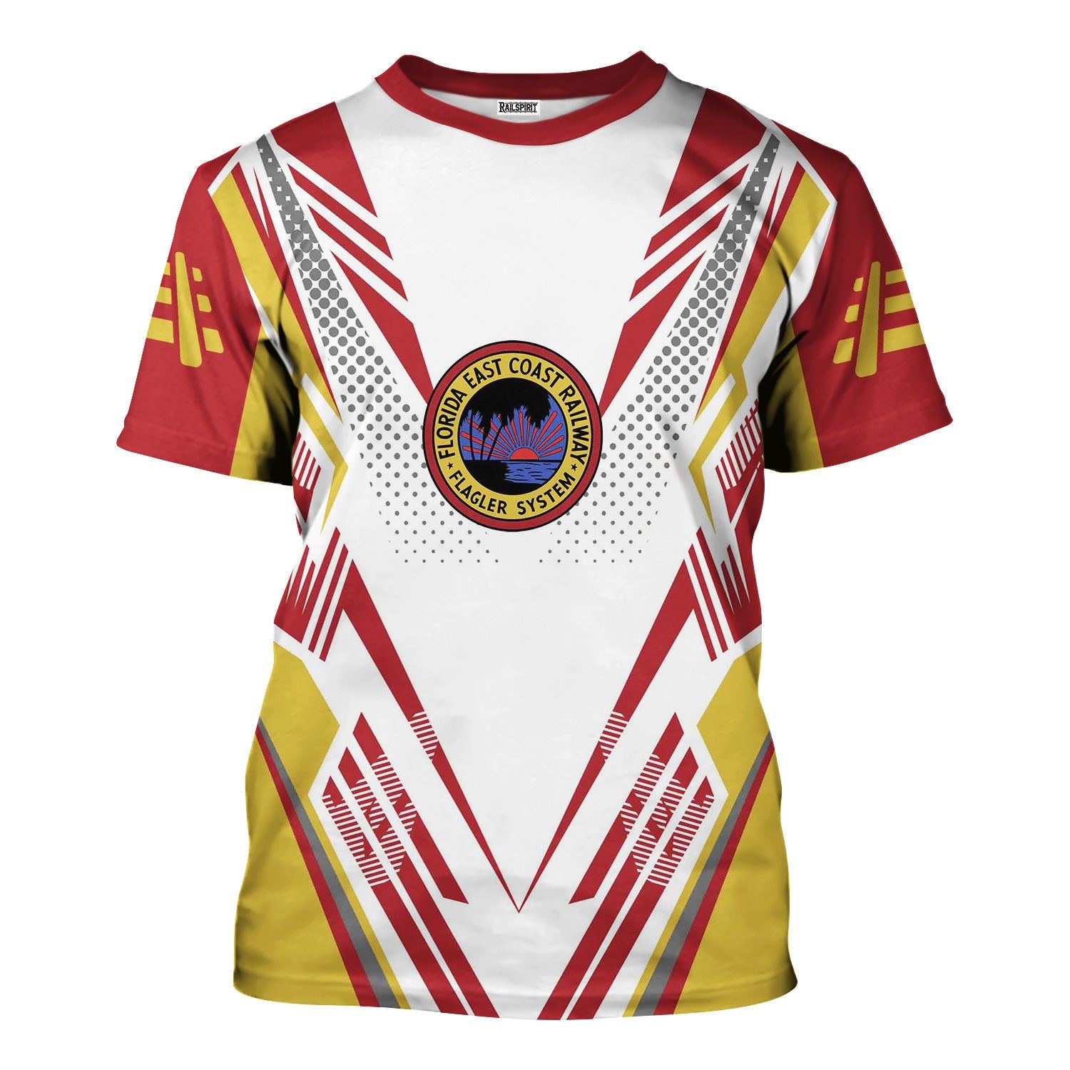 Railspirit Personalized Florida East Coast Railway T-Shirt Railroad Tribute Design Train Shirt for Train Lovers