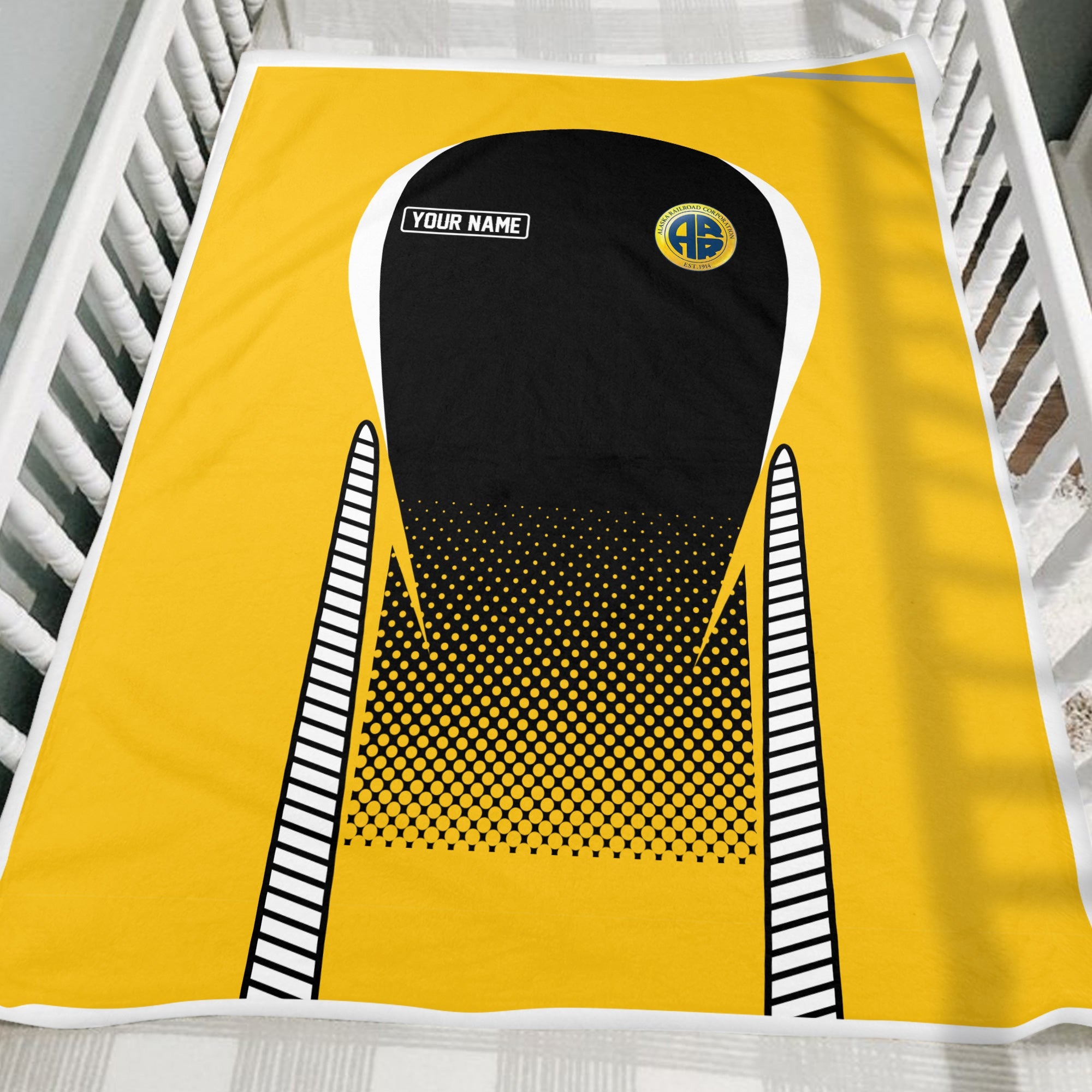 Railspirit Personalized Alaska Railroad Blanket Train Blanket Gift Idea For Train Lover