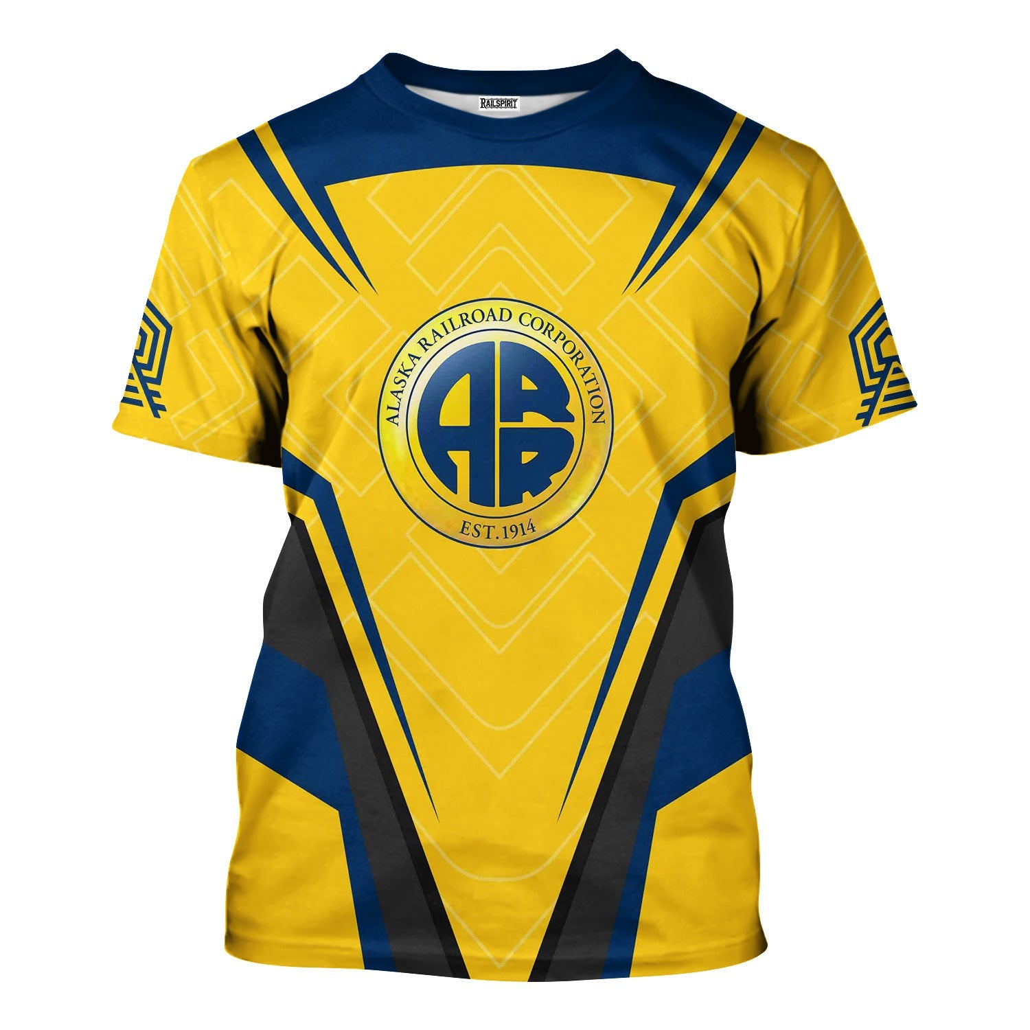 Railspirit Personalized Alaska Railroad T-Shirt Railway Inspired Apparel Train Shirt for Train Lovers