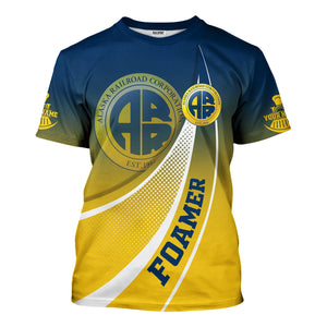 Railspirit Personalized Alaska Railroad T-Shirt Railway-Themed Style Shirt Gift Idea For Trainspotter