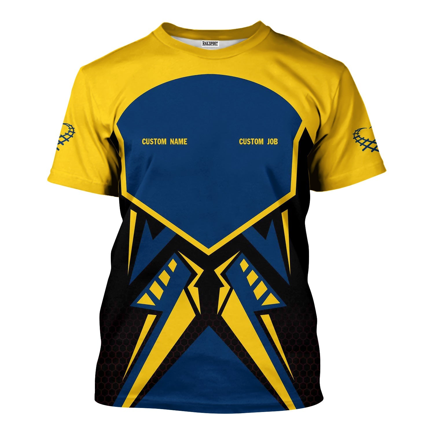 Railspirit Personalized Alaska Railroad T-Shirt Vibriant Style with Custom Position Train Shirt