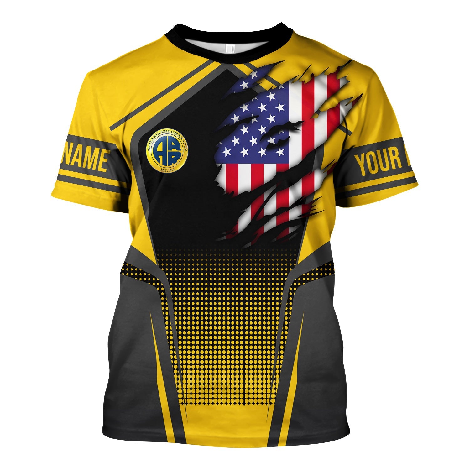 Railspirit Personalized Alaska Railroad T Shirt American Eagle Vintage Train Shirt