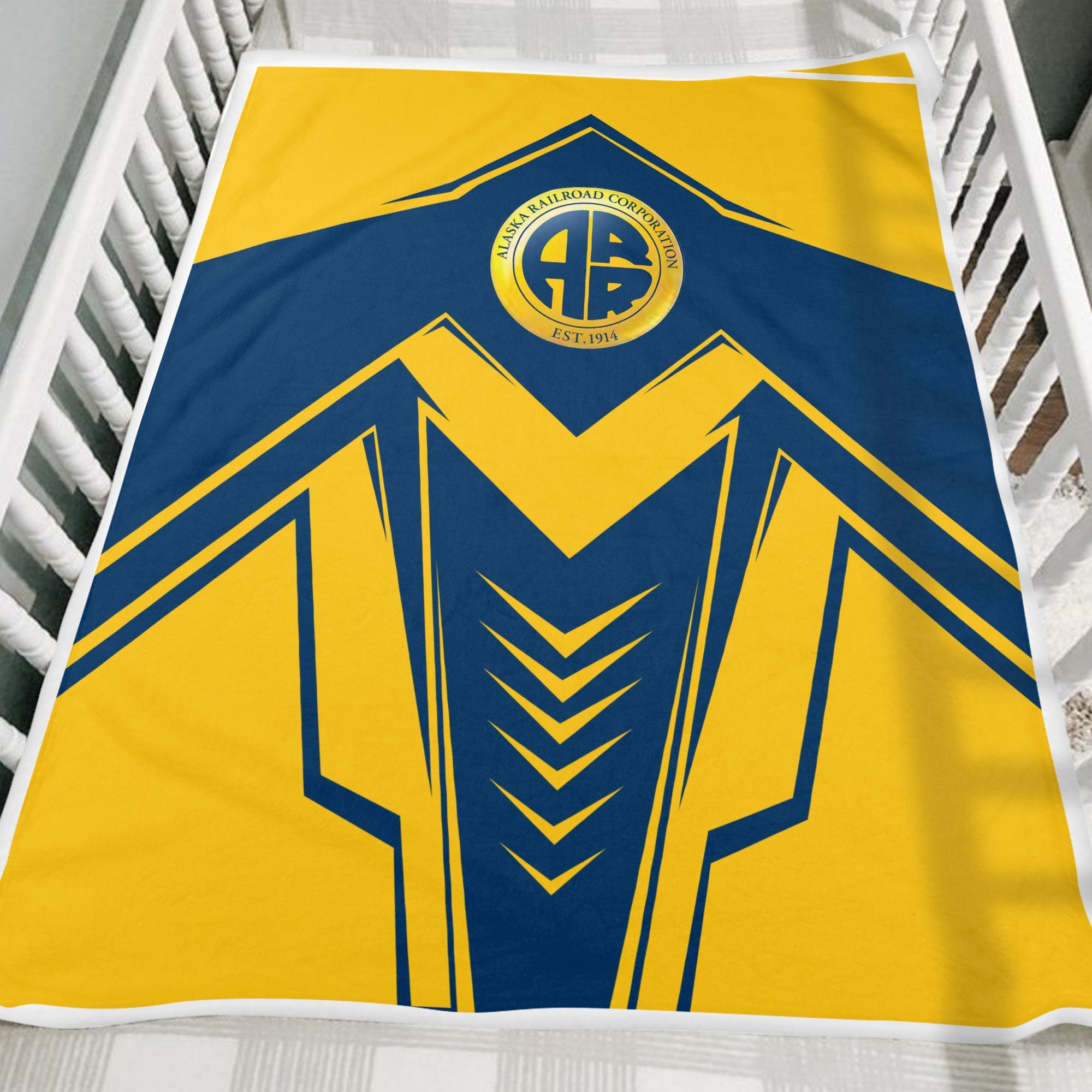 Railspirit Alaska Railroad Blanket Railway Trainspotter Style Blanket Gift Idea For Foamers