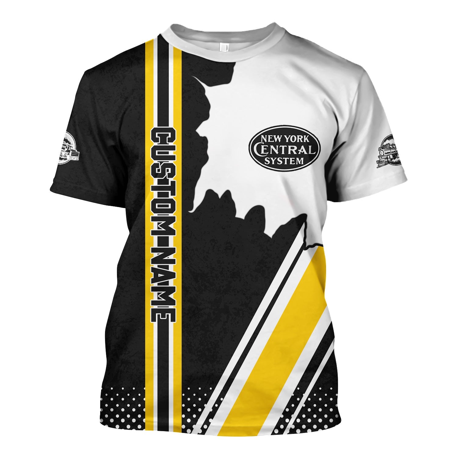 Railspirit Personalized New York Central Railroad T-Shirt All Over Printed Unisex Shirt