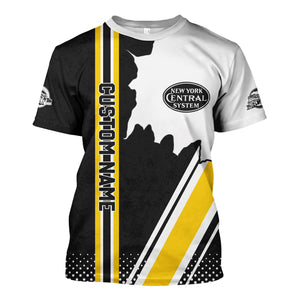 Railspirit Personalized New York Central Railroad T-Shirt All Over Printed Unisex Shirt