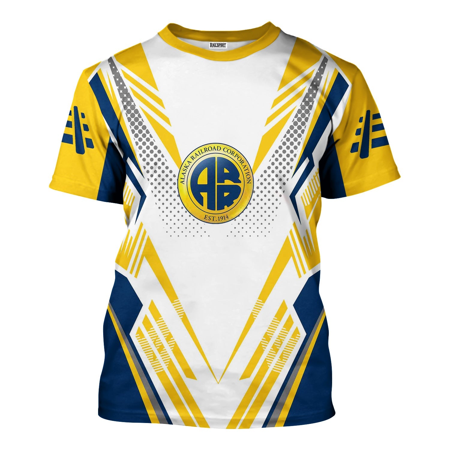 Railspirit Personalized Alaska Railroad T-Shirt Railroad Tribute Design Train Shirt for Train Lovers