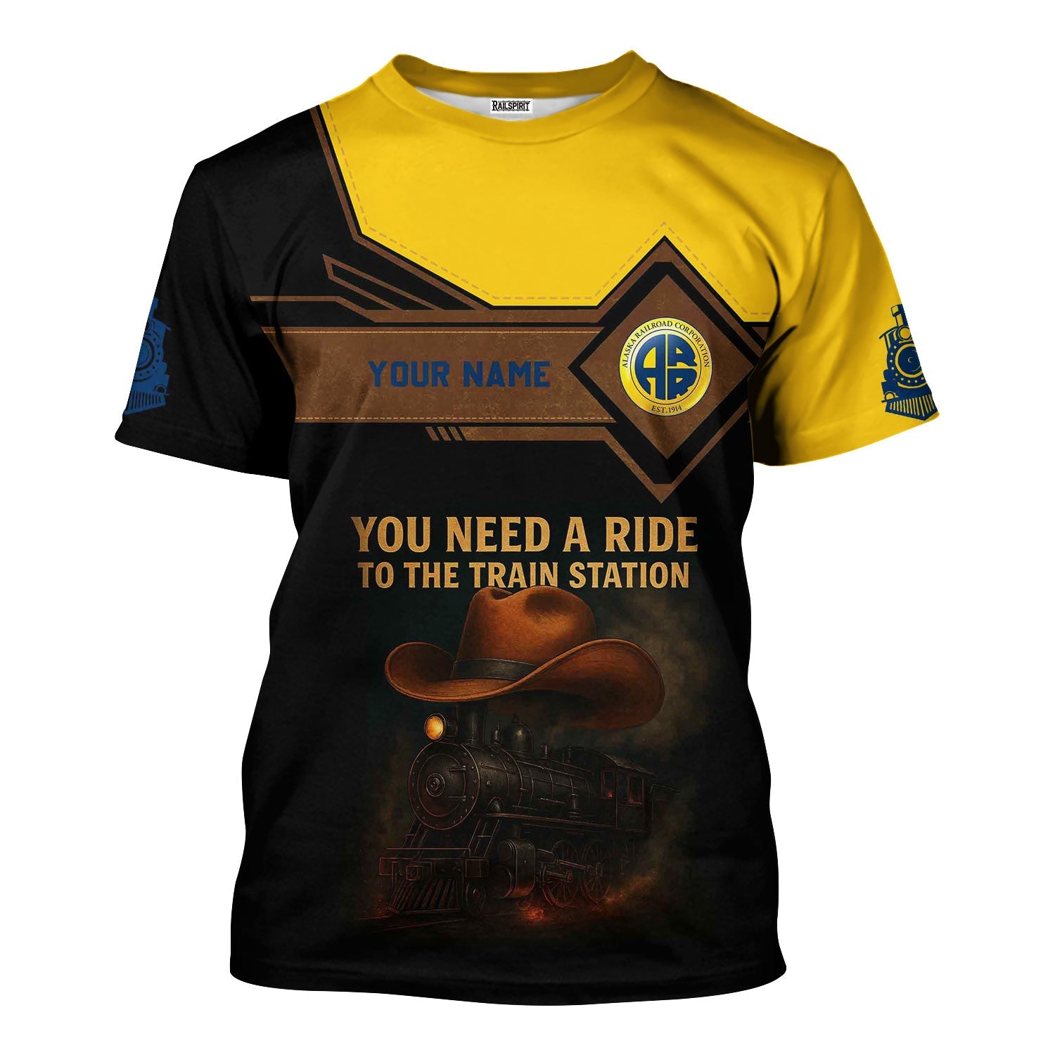 Railspirit Personalized Alaska Railroad T-Shirt You Need A Ride To The Train Station Shirt For Train Lovers