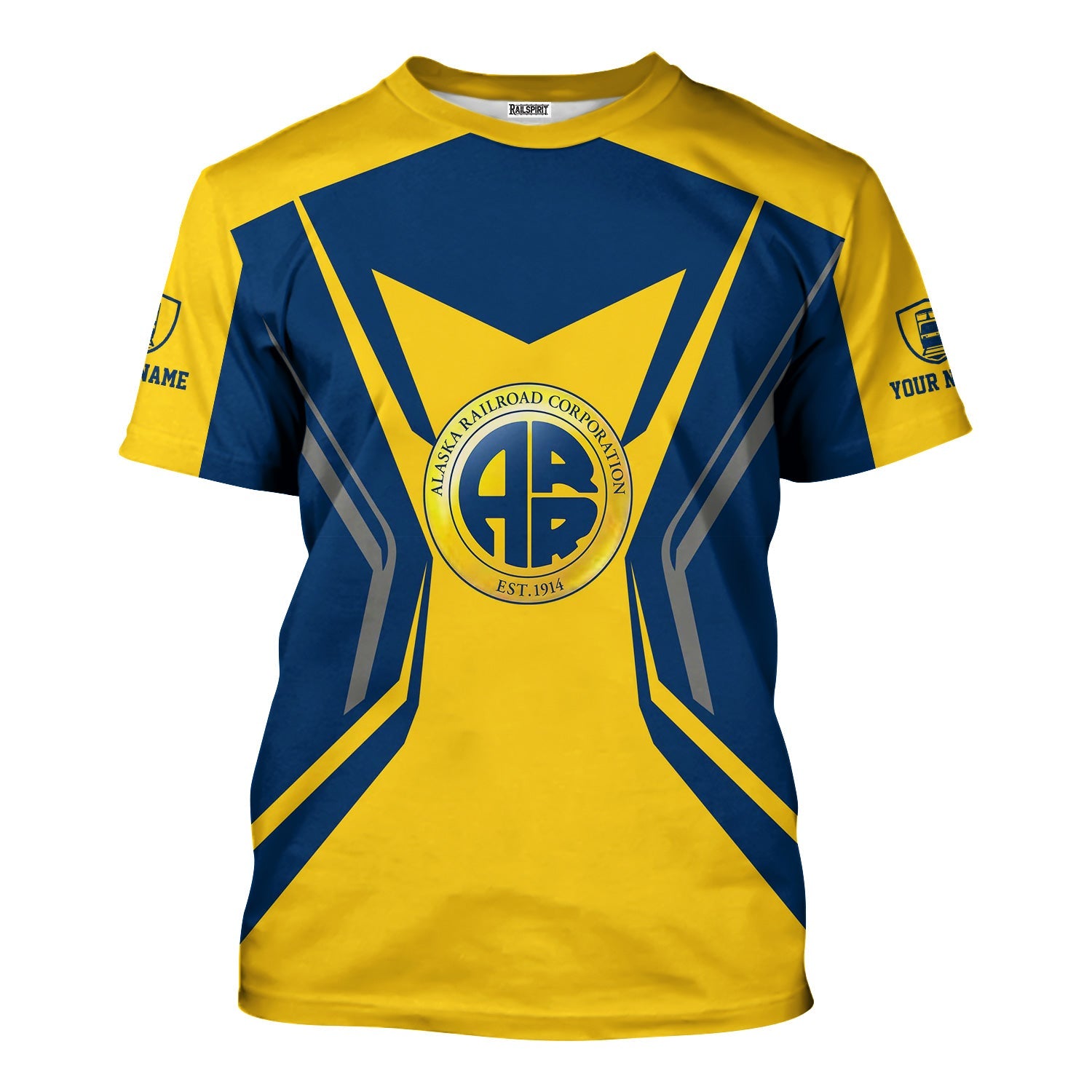 Railspirit Personalized Alaska Railroad T-Shirt Unique Style with Custom Job Train Shirt