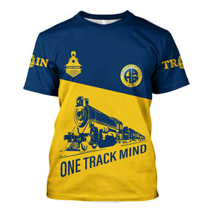 Railspirit Personalized Alaska Railroad T Shirt One Track Mind Unisex Train Shirt Gift Idea For Train Lover
