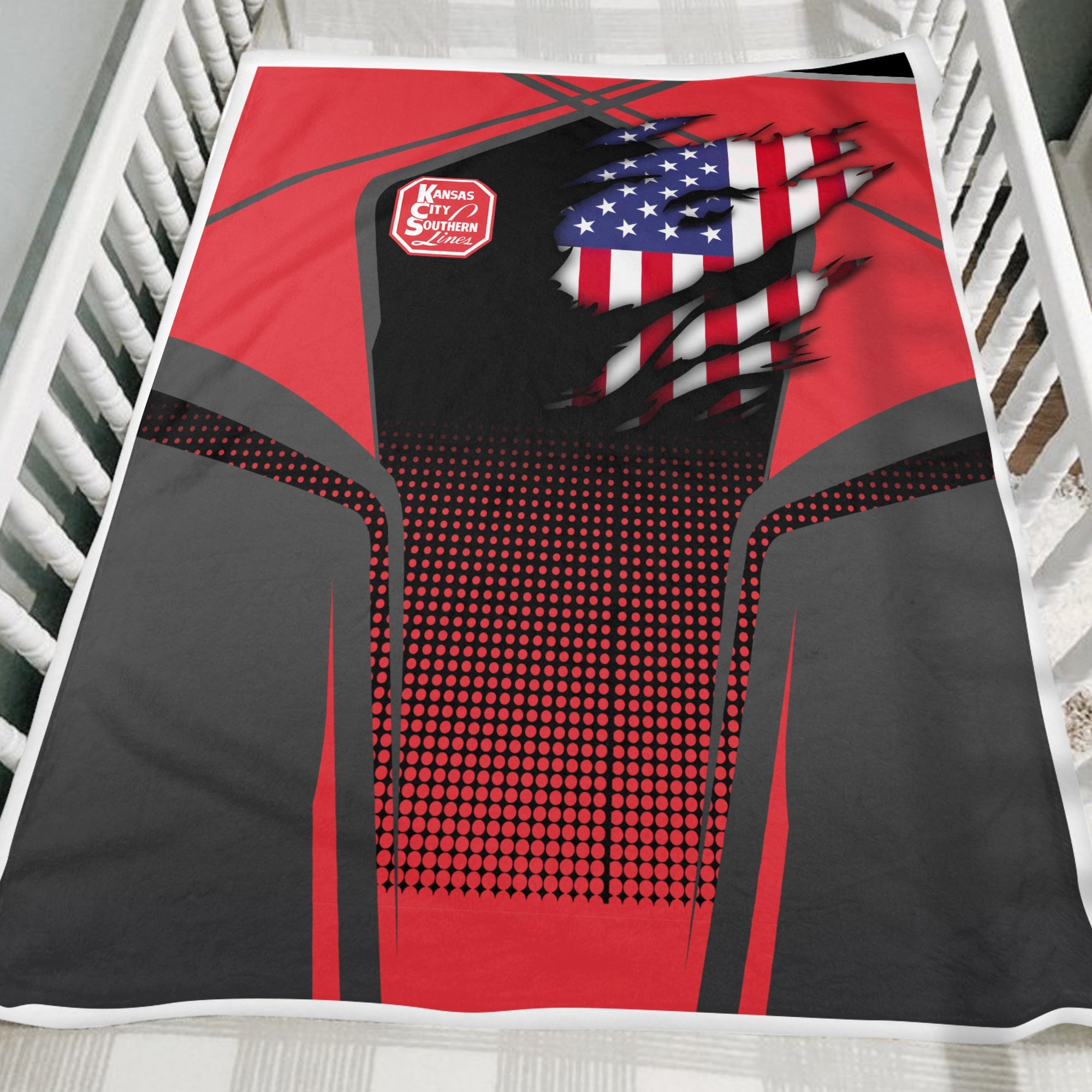 Railspirit Personalized Kansas City Southern Blanket American Vintage All Over Printed Blanket