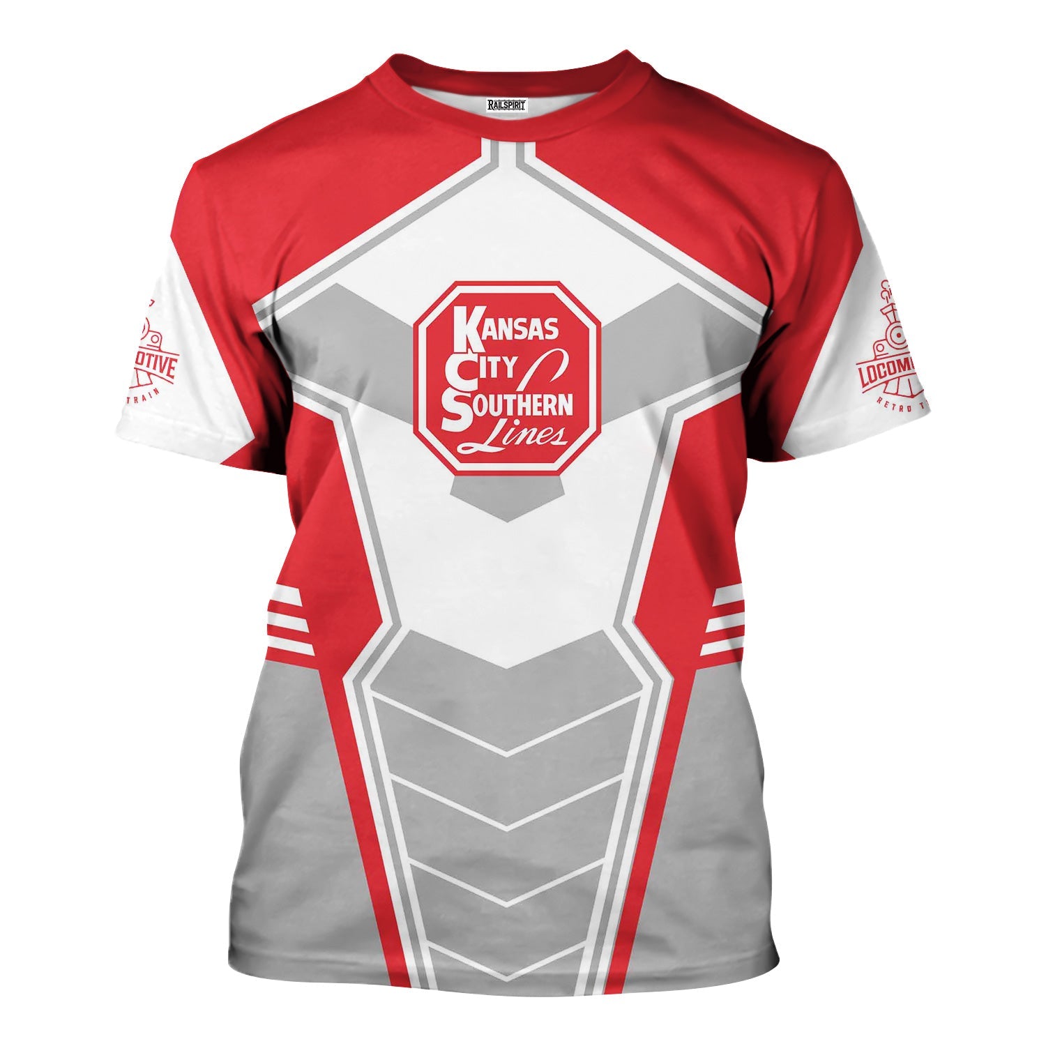 Railspirit Personalized Kansas City Southern T-Shirt Engine-Inspired Style Train Shirt for Railroad Fanatic