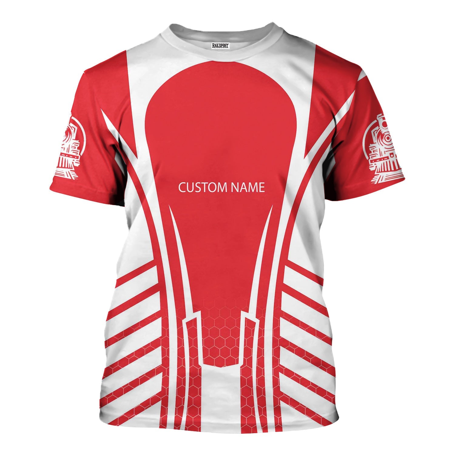 Railspirit Personalized Kansas City Southern T-Shirt Striped Railroad Style Train Shirt All Over Print