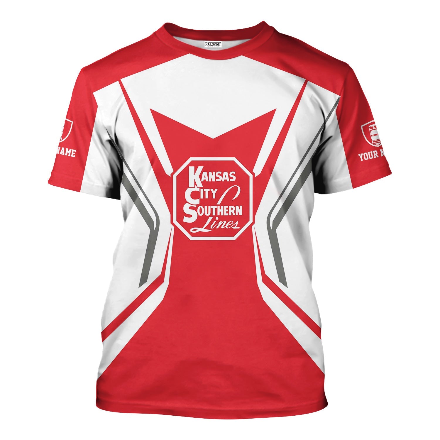 Railspirit Personalized Kansas City Southern T-Shirt Unique Style with Custom Job Train Shirt