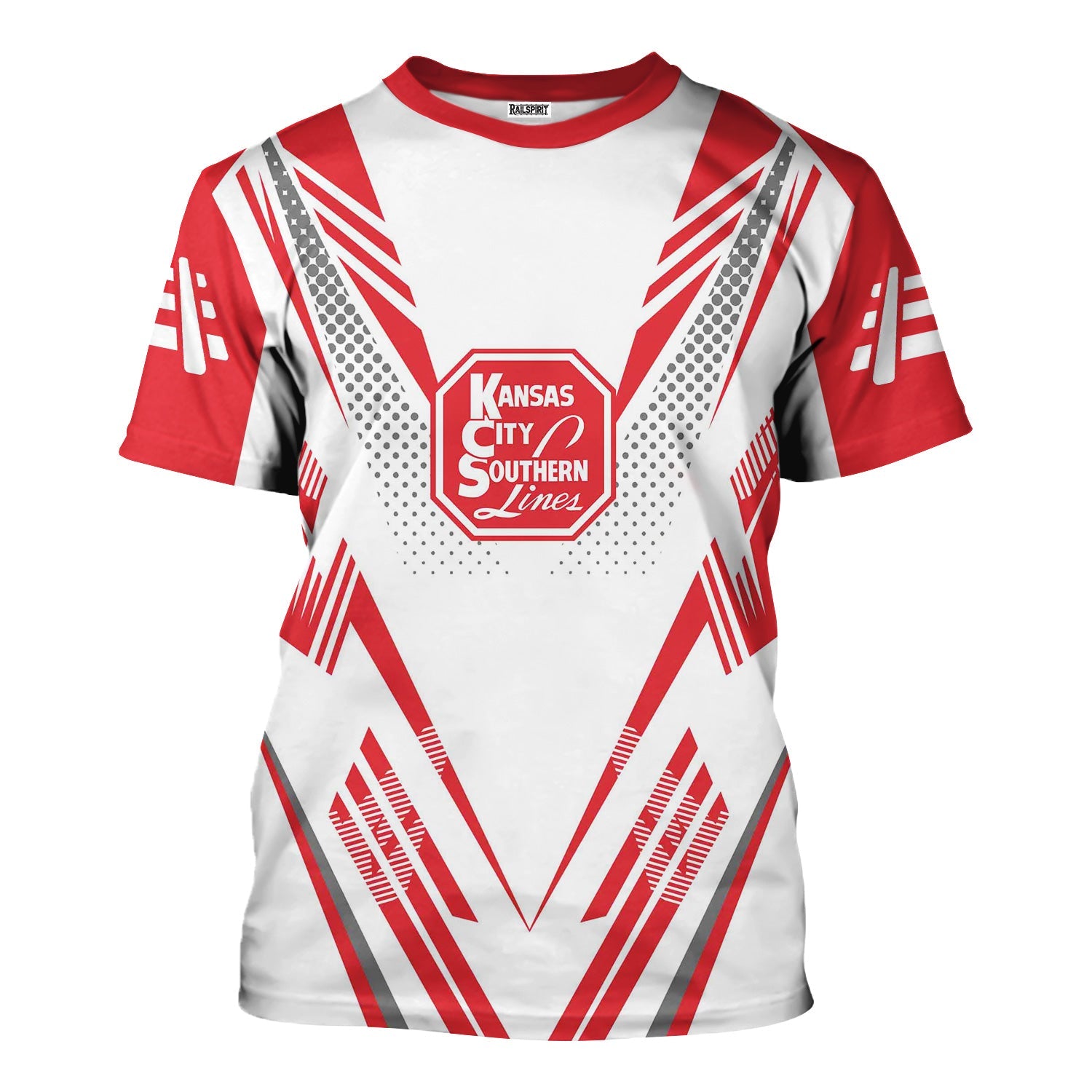 Railspirit Personalized Kansas City Southern T-Shirt Railroad Tribute Design Train Shirt for Train Lovers