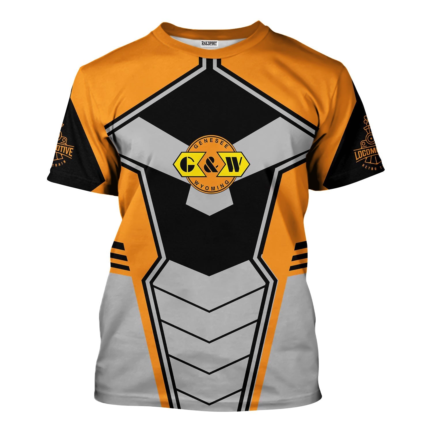 Railspirit Personalized Genesee & Wyoming Inc. Railroad T-Shirt Engine-Inspired Style Train Shirt for Railroad Fanatic