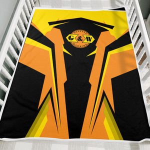 Railspirit Personalized Genesee & Wyoming Inc. Railroad Blanket Strong Line Train Blanket Gift Idea For Train Lover