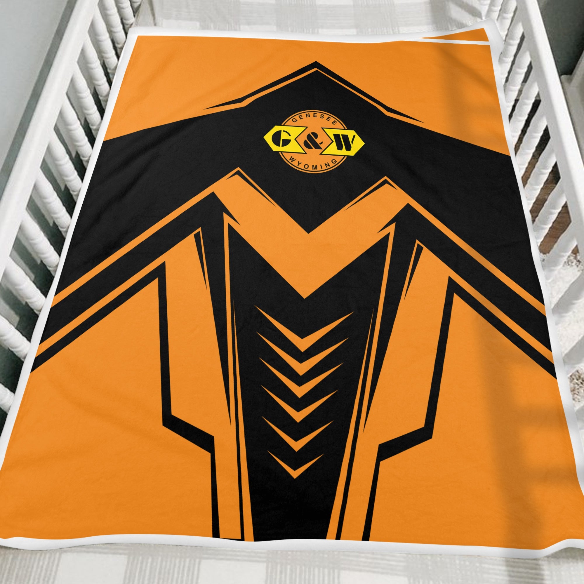 Railspirit Genesee & Wyoming Inc. Railroad Blanket Railway Trainspotter Style Blanket Gift Idea For Foamers