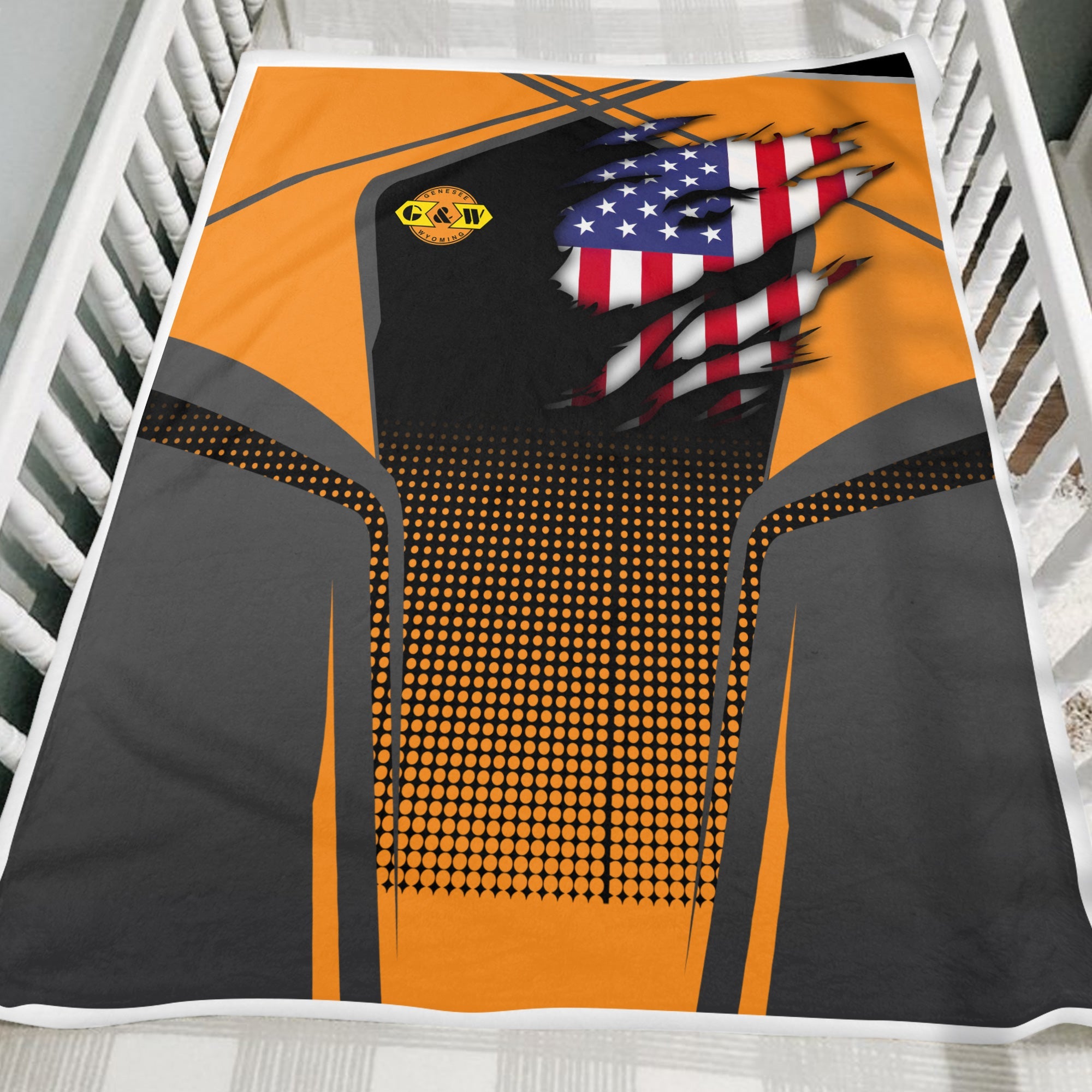 Railspirit Personalized Genesee & Wyoming Inc. Railroad Blanket American Vintage All Over Printed Blanket