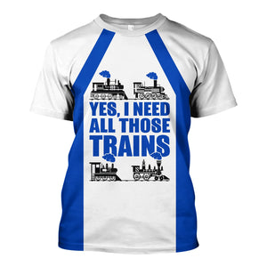 Railspirit Custom Name Conrail Railroad T Shirt Yes I Need All Those Train Printed Shirt