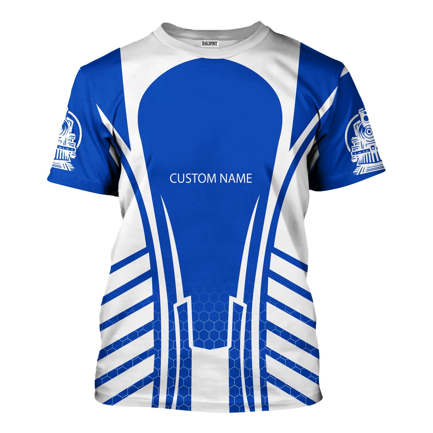 Railspirit Personalized Conrail Railroad T-Shirt Striped Railroad Style Train Shirt All Over Print