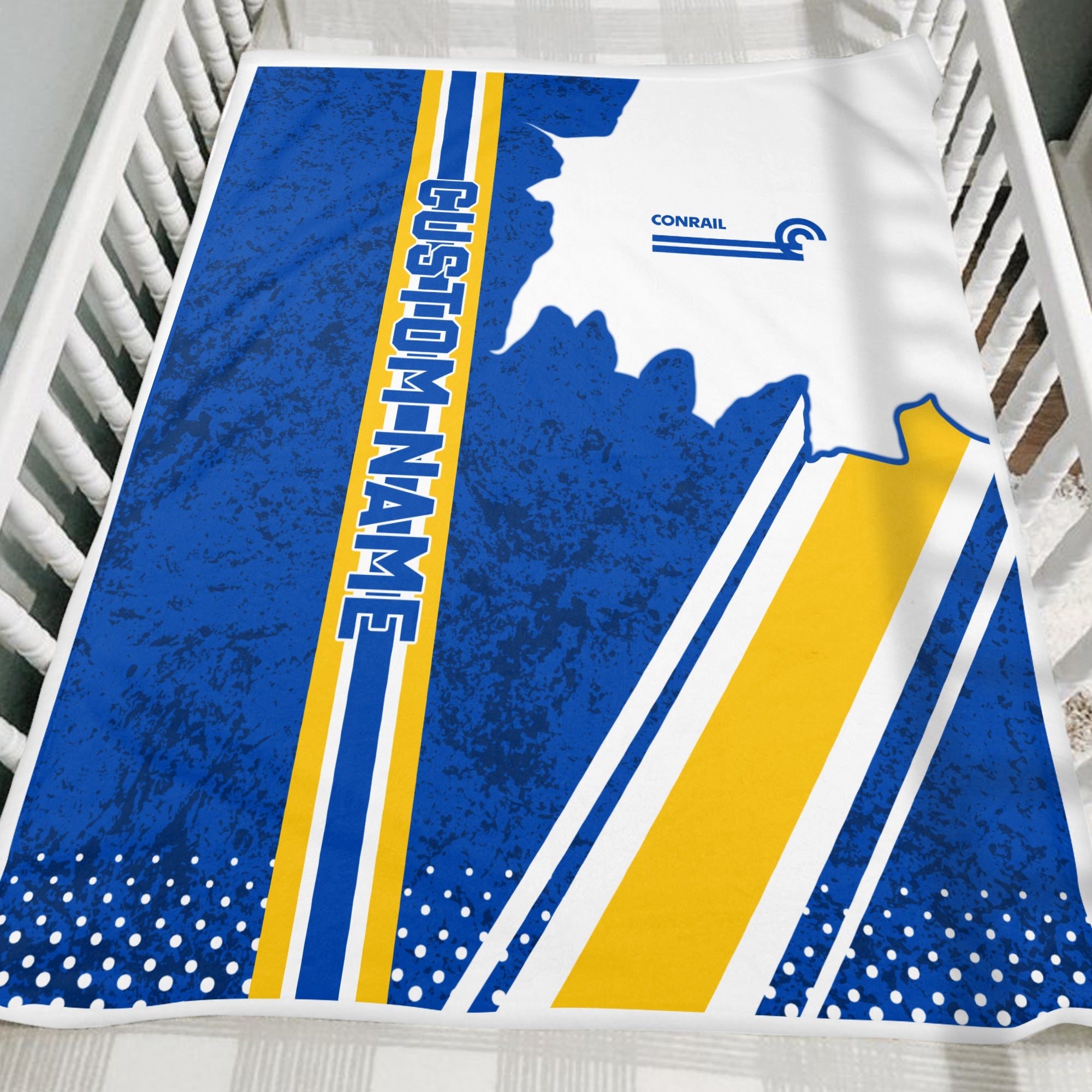 Railspirit Personalized Conrail Railroad Blanket Vintage All Over Printed Blanket