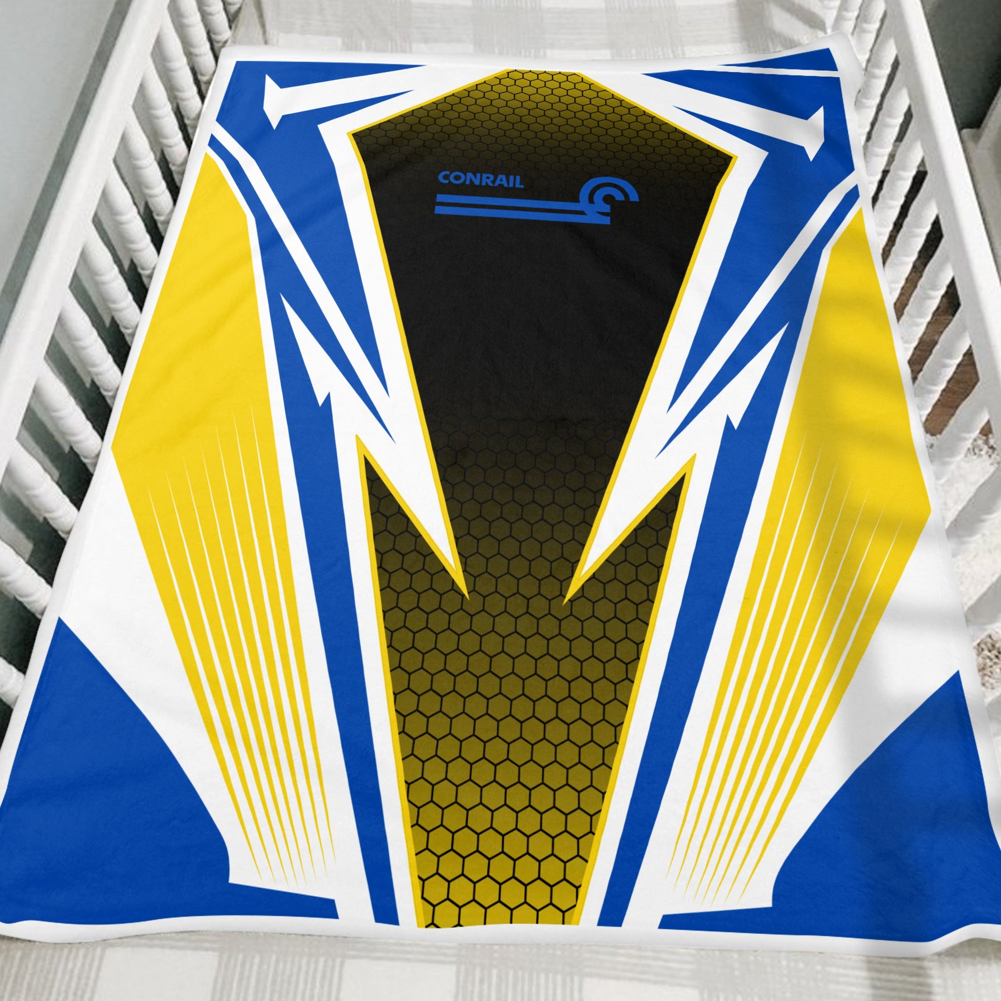 Railspirit Conrail Railroad Blanket Lightning Graphic Style Blanket Gift Idea For Train Lover