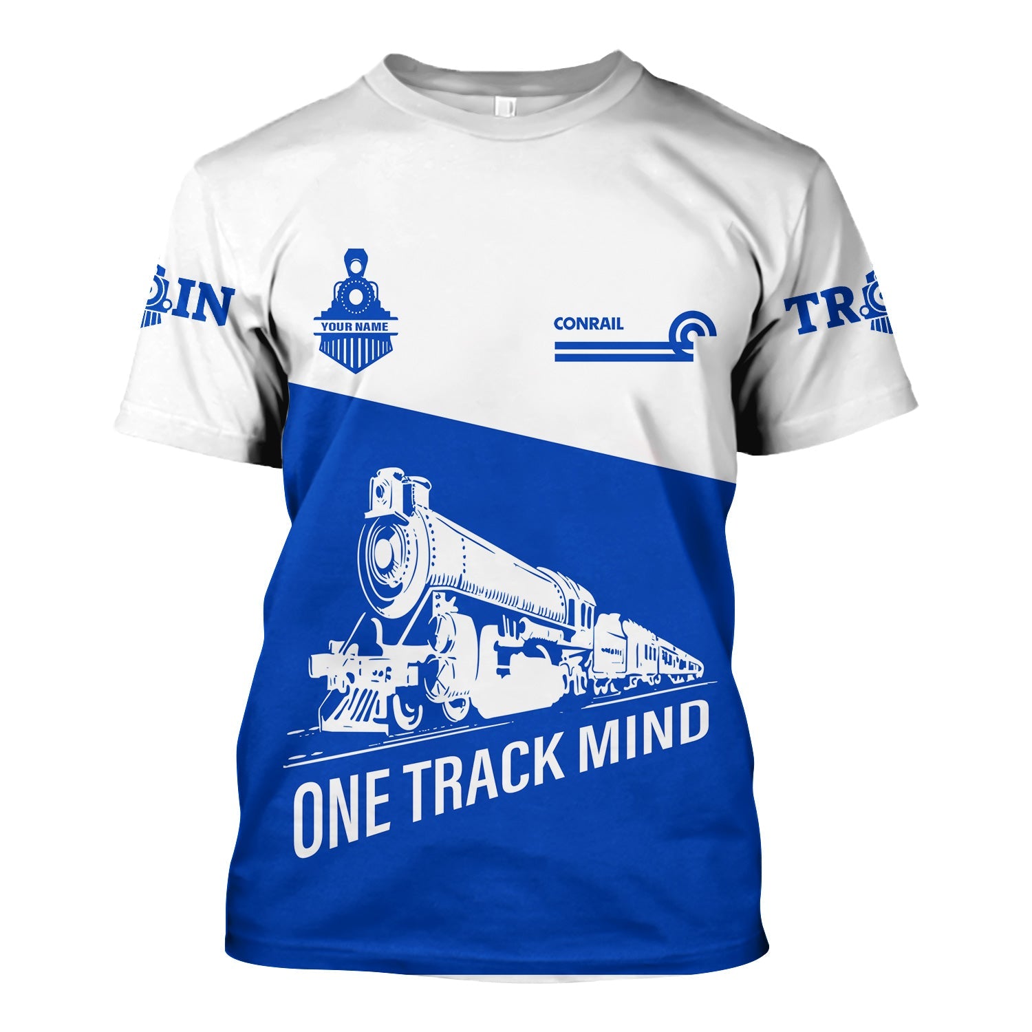 Railspirit Personalized Conrail Railroad T Shirt One Track Mind Unisex Train Shirt Gift Idea For Train Lover