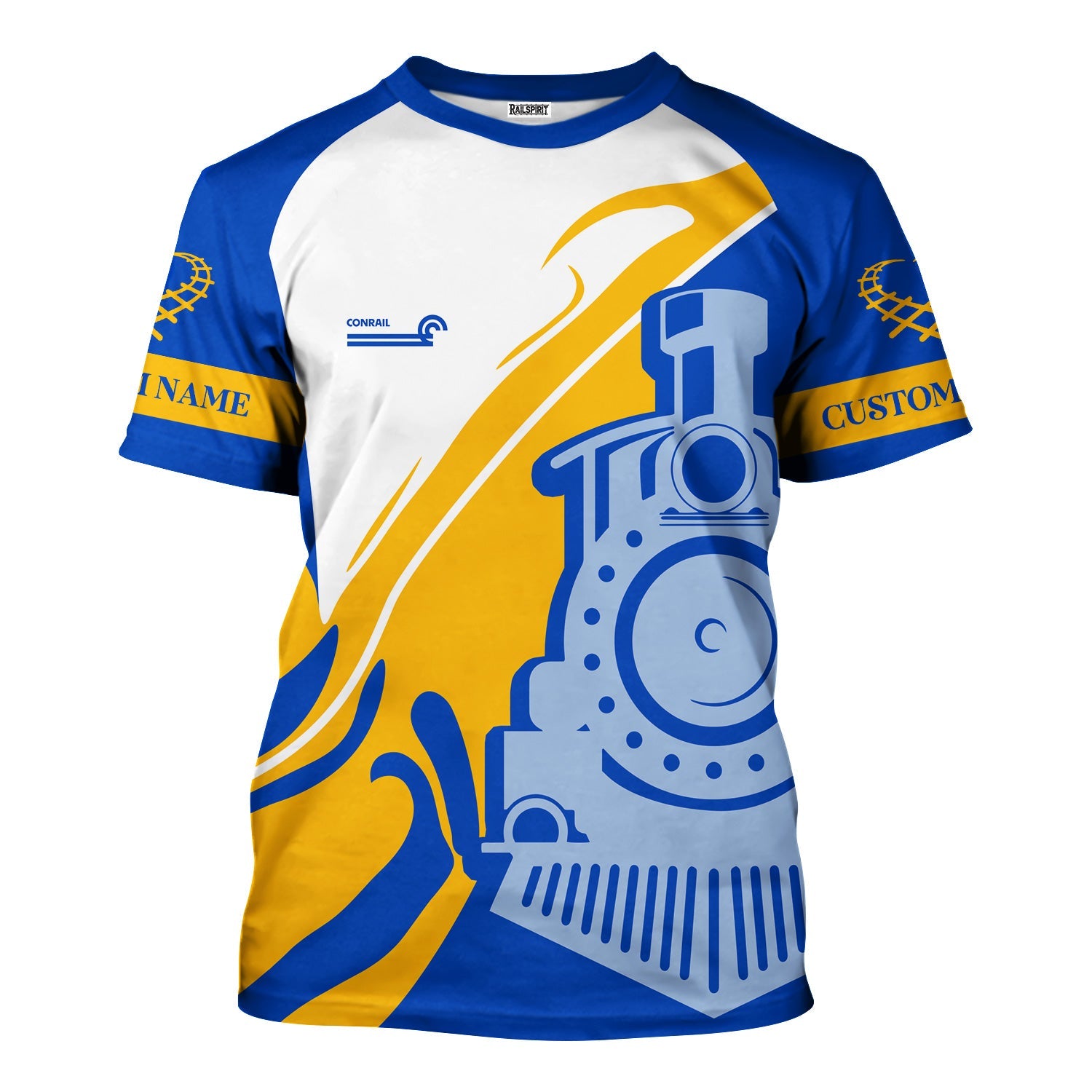 Railspirit Personalized Conrail Railroad T-Shirt Flame-Inspired Style Shirt Gift Idea For Train Lovers