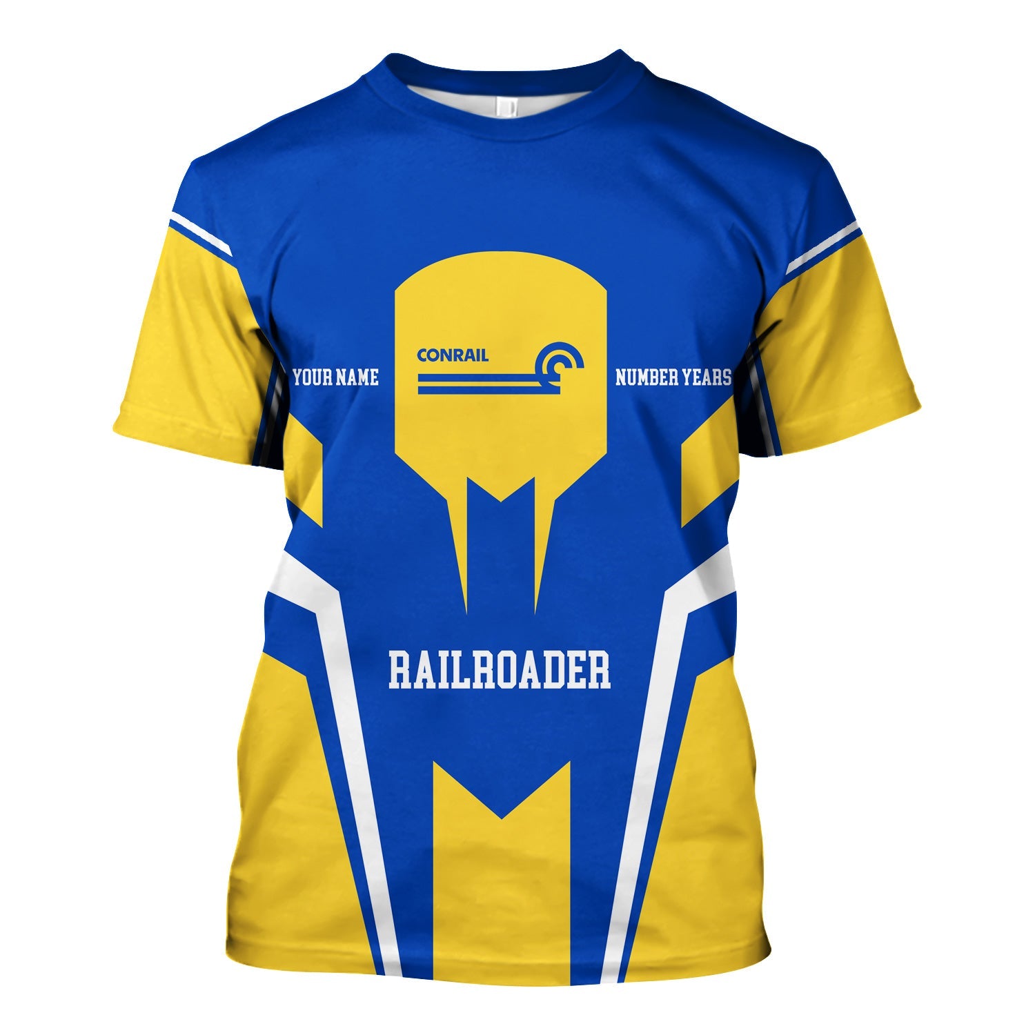 Railspirit Personalized Conrail Railroad T-Shirt Custom Year Railroader Shirt Gift Idea For Train Lover