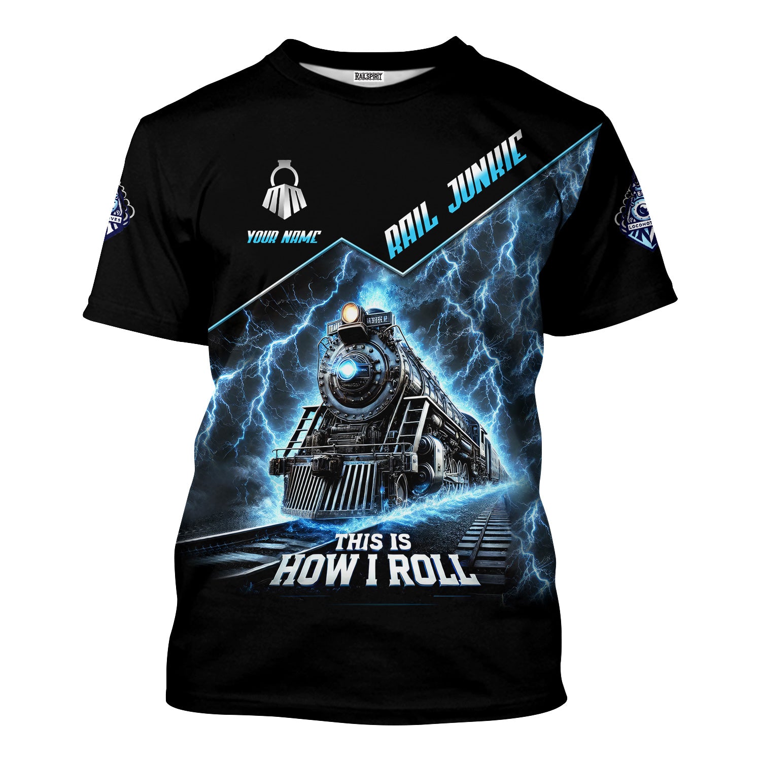 Railspirit Personalized Train T-Shirt This Is How I Roll Thunder Style Shirt Gift Idea For Rail Junkie