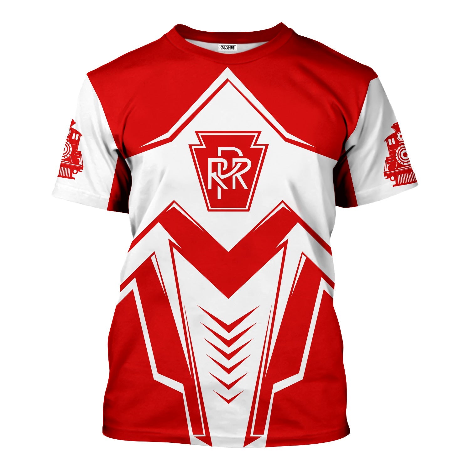 Railspirit Personalized Pennsylvania Railroad T-Shirt Railway Trainspotter Style Shirt Gift Idea For Foamers