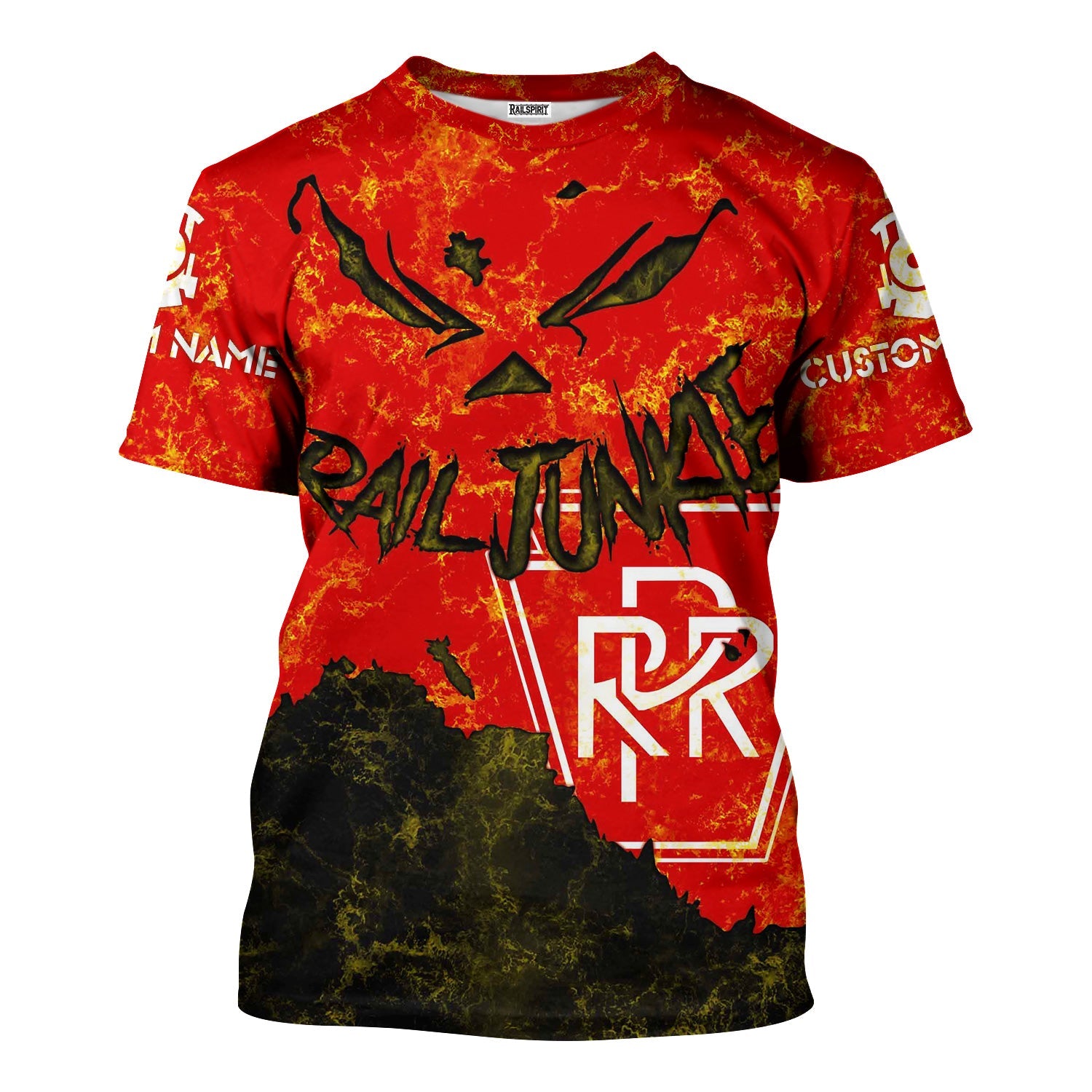 Railspirit Personalized Pennsylvania Railroad T-Shirt Torn Graphic Style Train Shirt For Rail Junkie