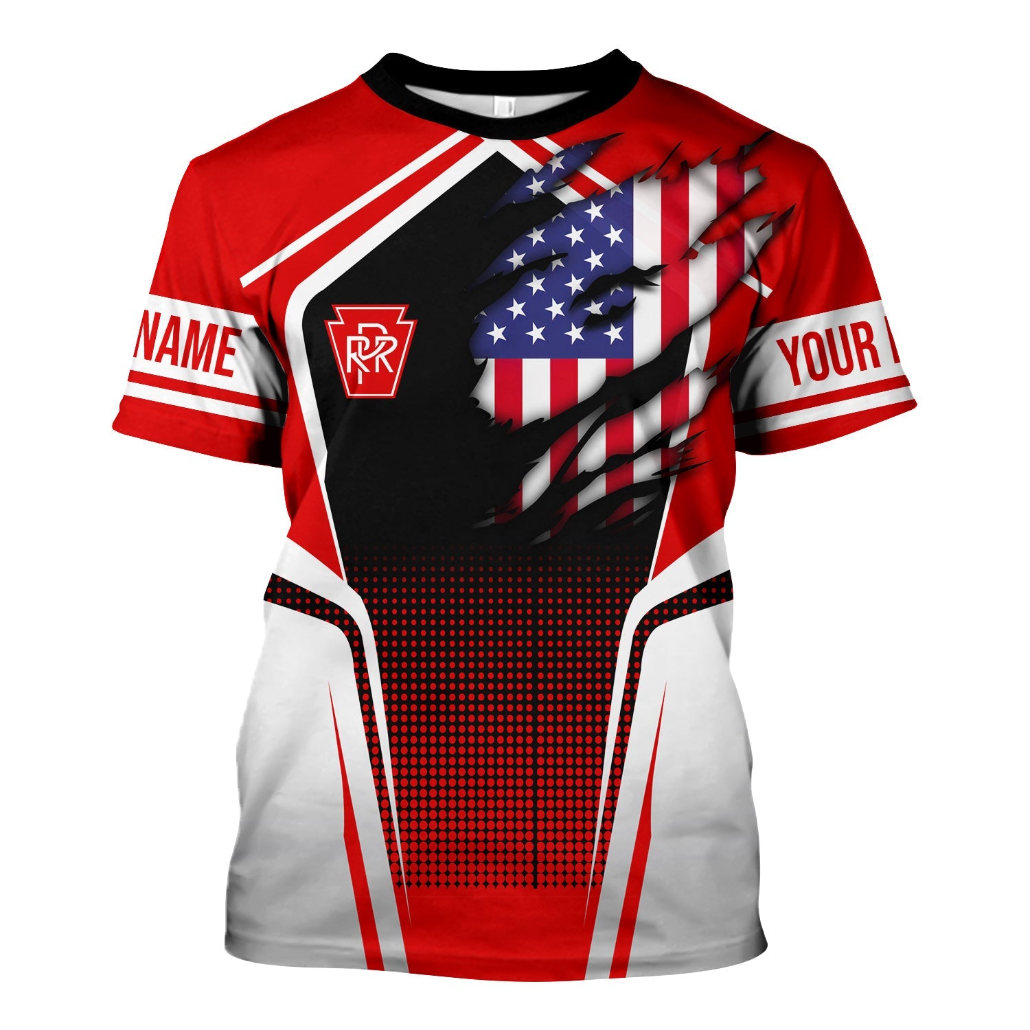 Railspirit Personalized Pennsylvania Railroad T Shirt American Eagle Vintage Train Shirt