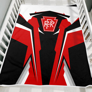 Railspirit Personalized Pennsylvania Railroad Blanket Strong Line Train Blanket Gift Idea For Train Lover