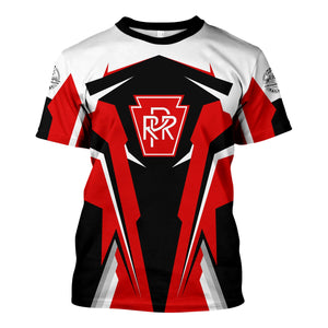 Railspirit Personalized Pennsylvania Railroad T Shirt Strong Line Style Train Unisex Shirt All Over Print