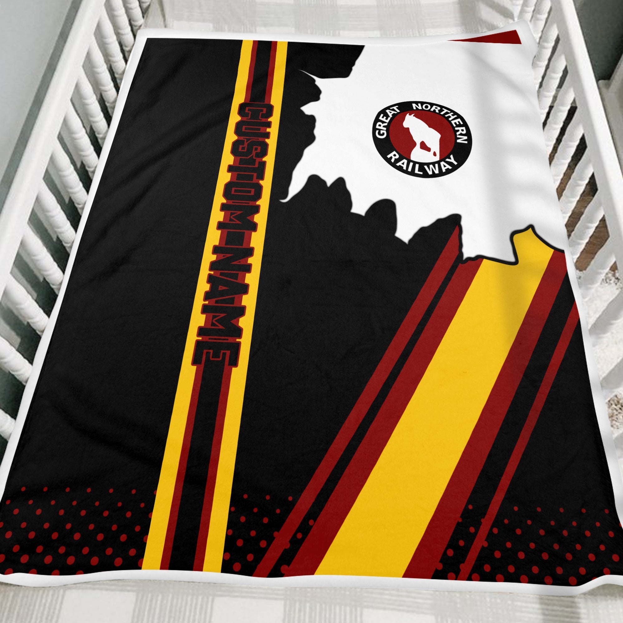 Railspirit Personalized Great Northern Railway Blanket Vintage GNR All Over Printed Blanket