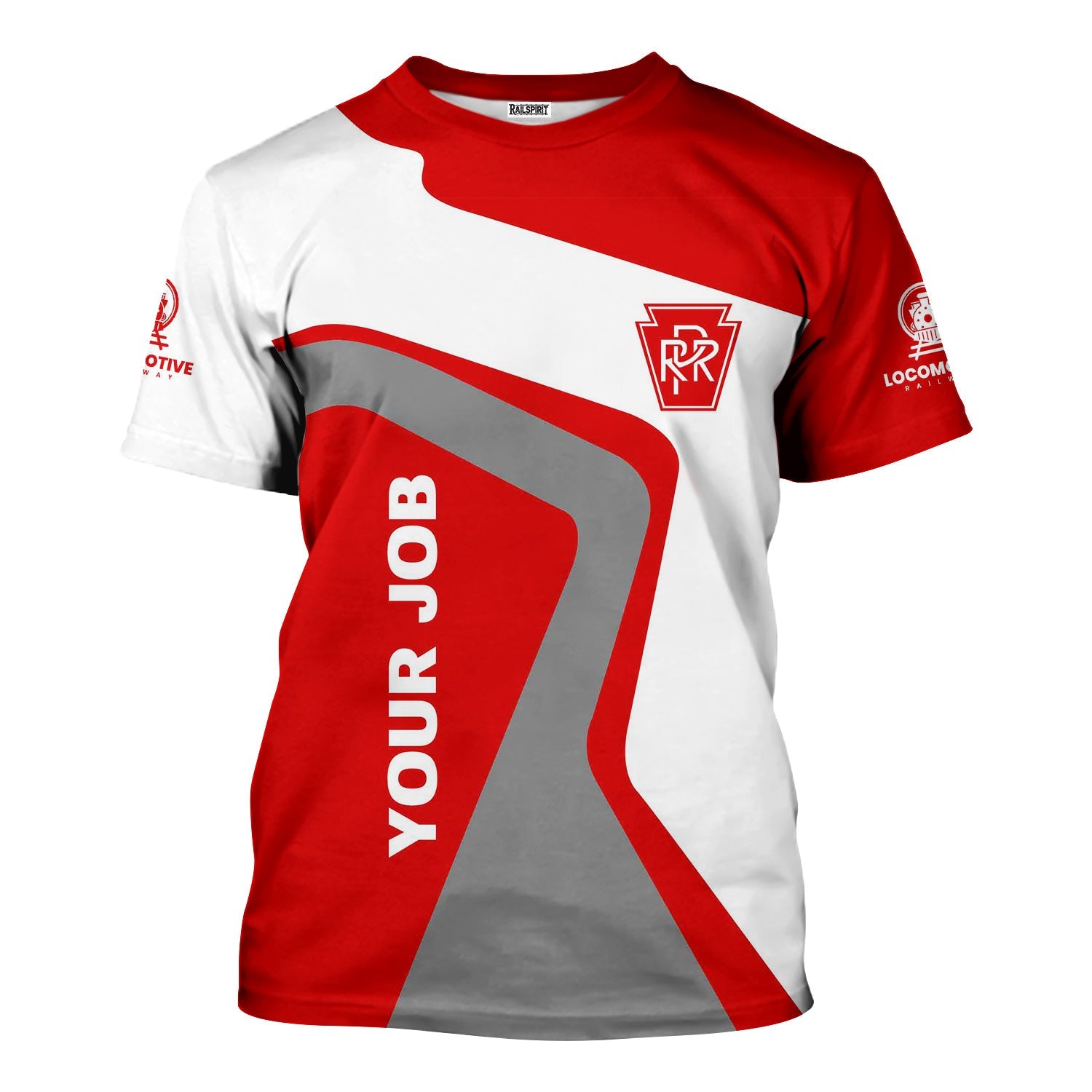 Railspirit Personalized Pennsylvania Railroad T-Shirt Unique Design with Custom Job Position Train Shirt