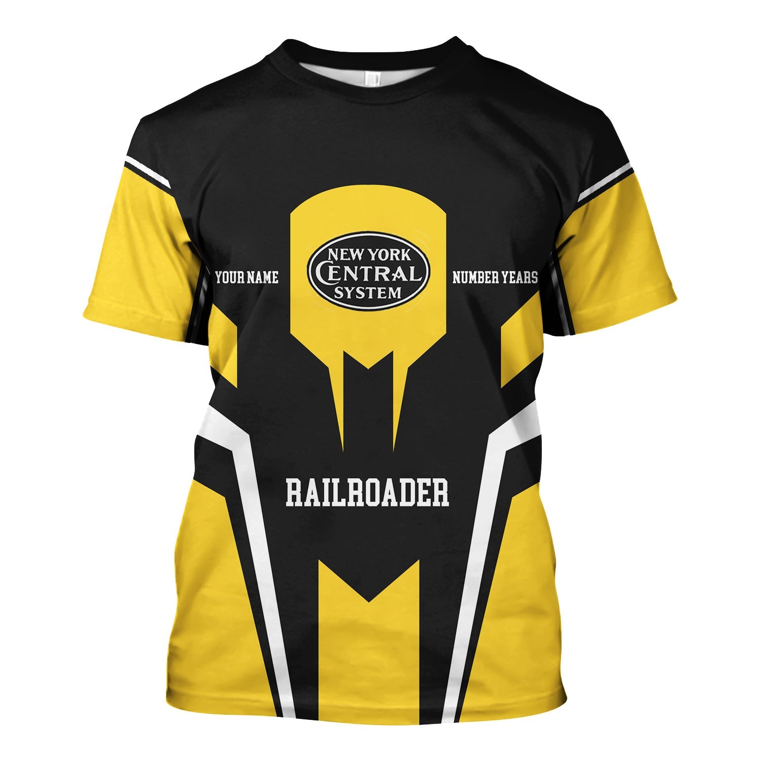 Railspirit Personalized New York Central Railroad T-Shirt Custom Year Railroader Shirt Gift Idea For Train Lover