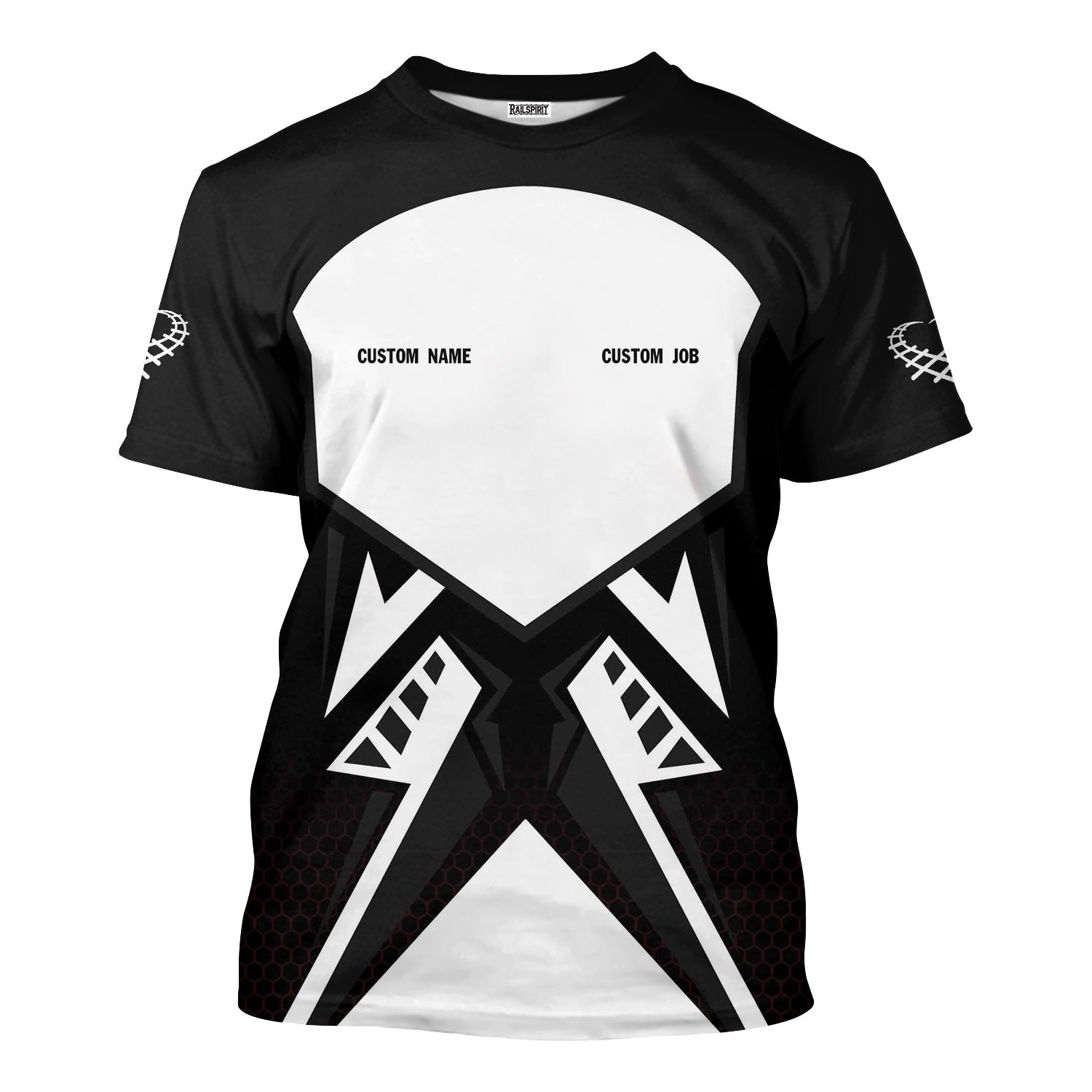 Railspirit Personalized New York Central Railroad T-Shirt Vibriant Style with Custom Position Train Shirt