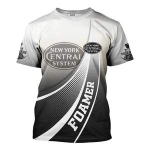 Railspirit Personalized New York Central Railroad T-Shirt Railway-Themed Style Shirt Gift Idea For Trainspotter