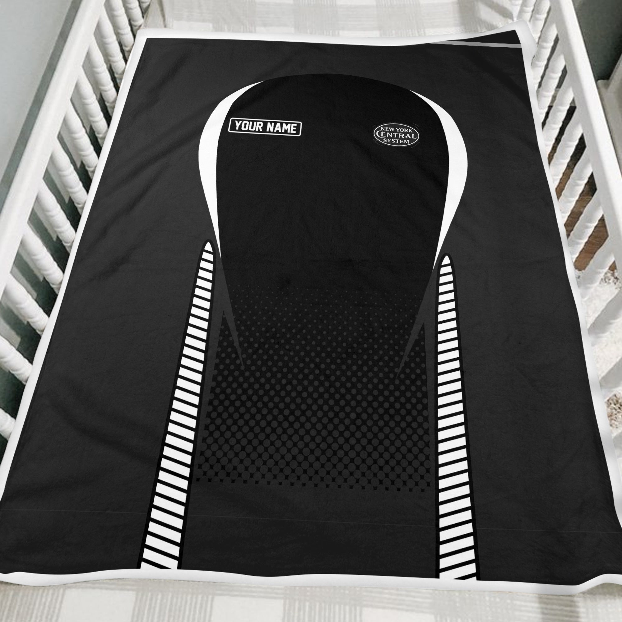 Railspirit Personalized New York Central Railroad Blanket Train Blanket Gift Idea For Train Lover