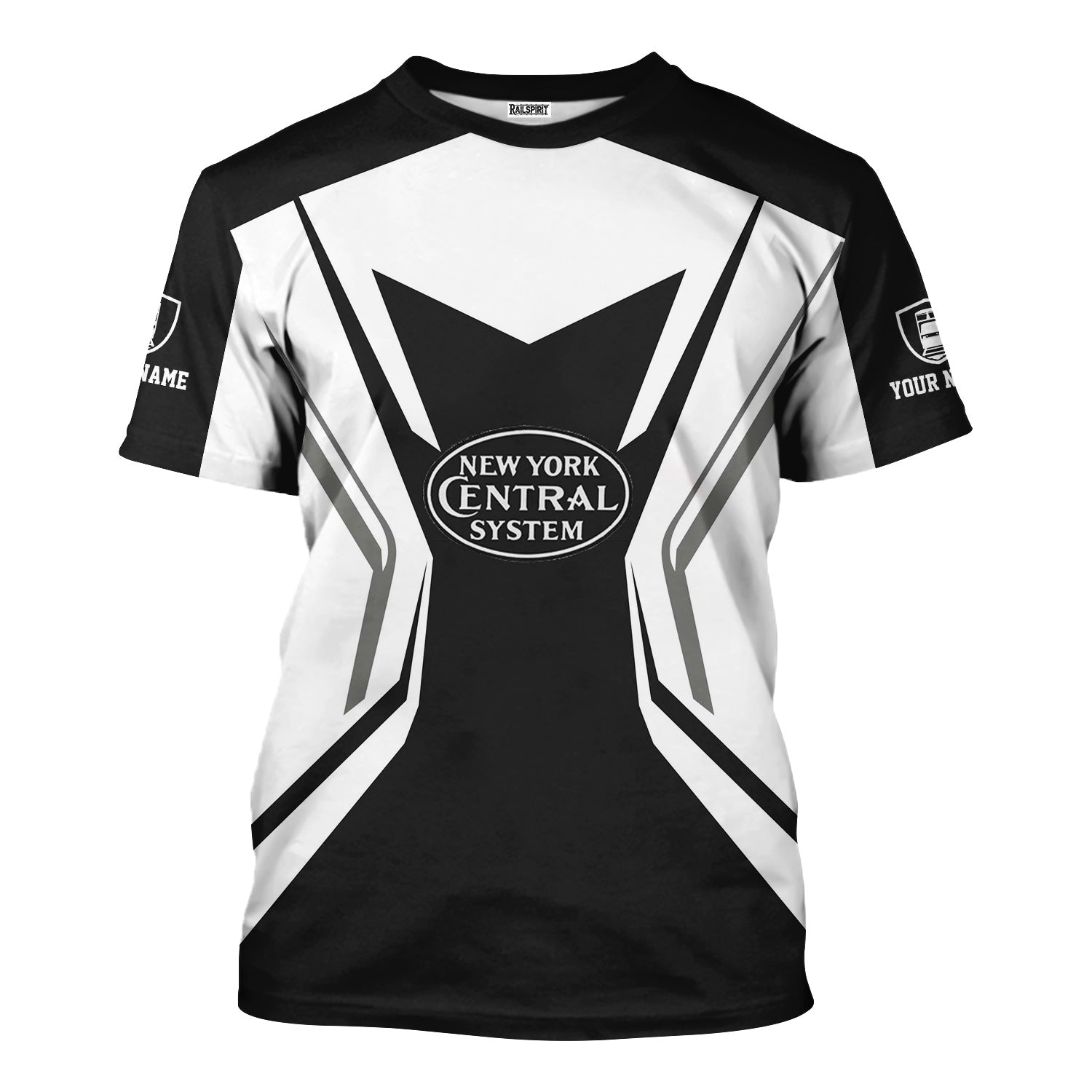 Railspirit Personalized New York Central Railroad T-Shirt Unique Style with Custom Job Train Shirt