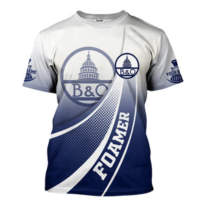 Railspirit Personalized Baltimore and Ohio Railroad T-Shirt Railway-Themed Style B&O Shirt Gift Idea For Trainspotter